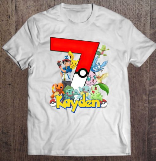 Custom Pokemon Family Birthday Shirt For Baby T Shirt