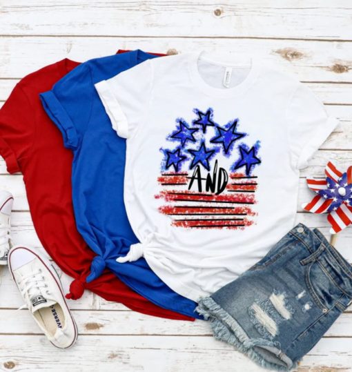 Stars and Stripes Shirt, Retro American Flag, 4th of July Shirts, Stars Peace and Stripes Retro T Shirt