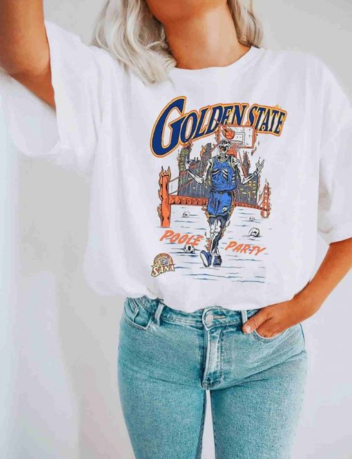 Jordan Poole Vintage 90s Style Basketball T Shirt