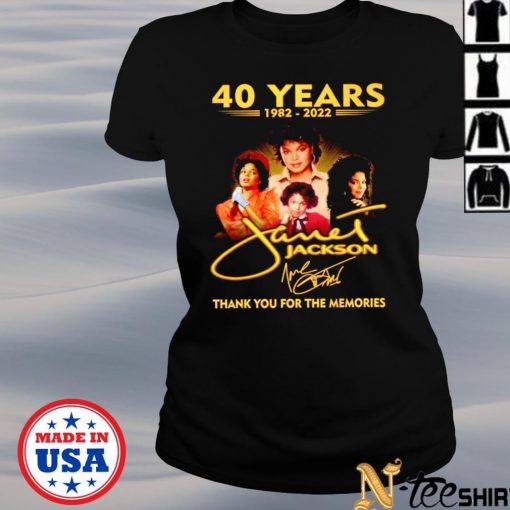 40 years 1982 2022 Janet Jackson T-Shirt