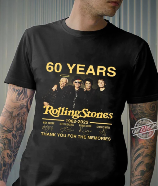 60 Years Rolling Stones 1962 2022 T-Shirt, The Rolling Stones 2022 Tour Unisex T-Shirt