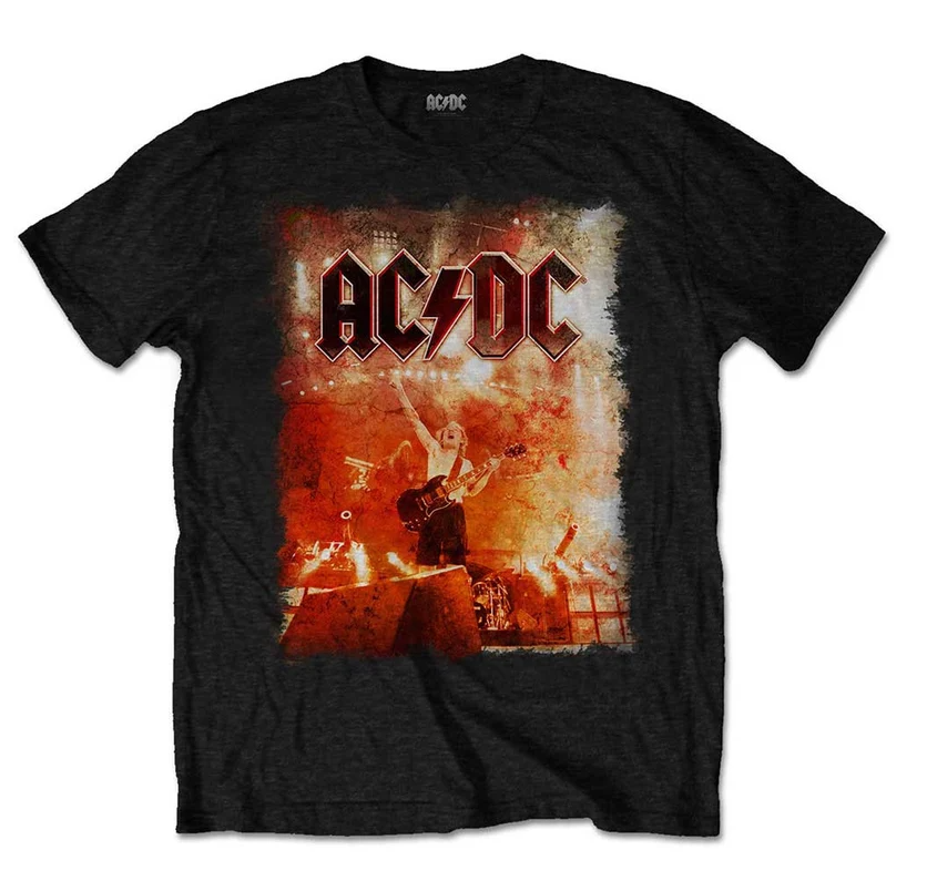 ACDC Angus Young Fistpump Live Official T Shirt