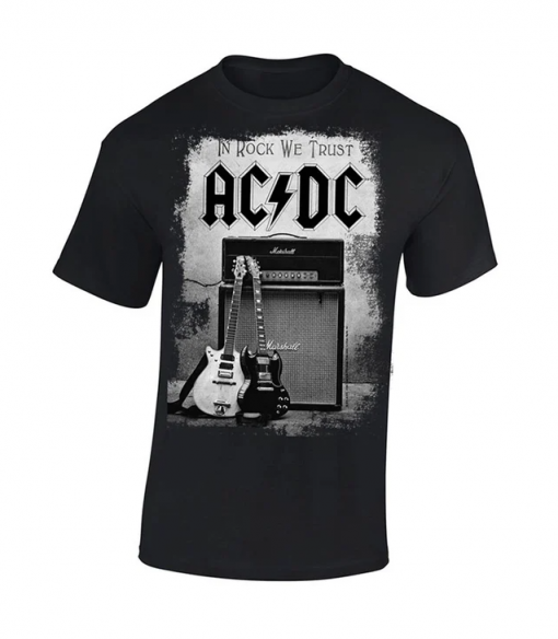 ACDC Angus Young Marshall Gibson Brian Johnson Official T-Shirt