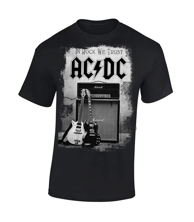 ACDC Angus Young Marshall Gibson Brian Johnson Official T Shirt