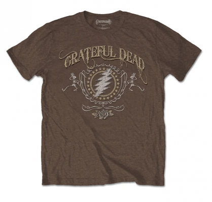 Brown The Grateful Dead Bolt Official T-Shirt