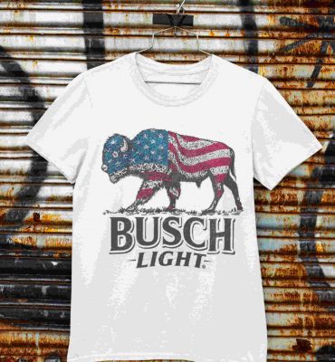 Busch American Flag Buffalo T Shirt 2