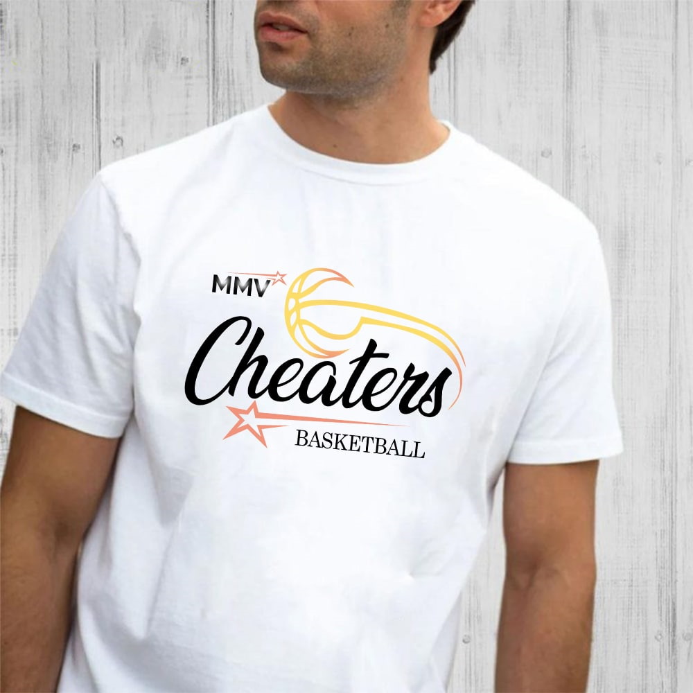 Cheaters Basketball T Shirt Not Just AnyBody Double Side Shirt In Drew League