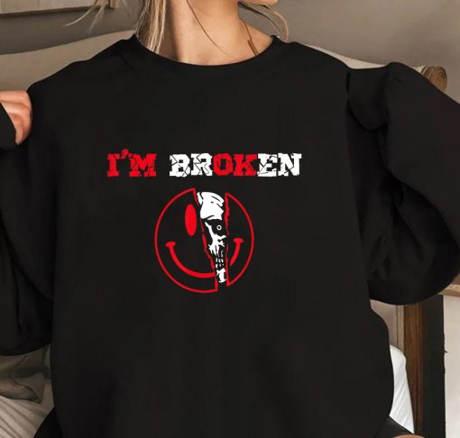 Confused Smile I’m Broken Invisible Illness I’m OK Broken T-Shirt