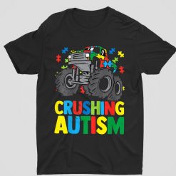 Crushing Autism Kids Monster Truck Shirt