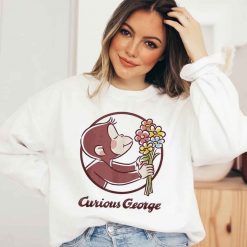Curious George Flower Sweatshirt Fan Shirt 2