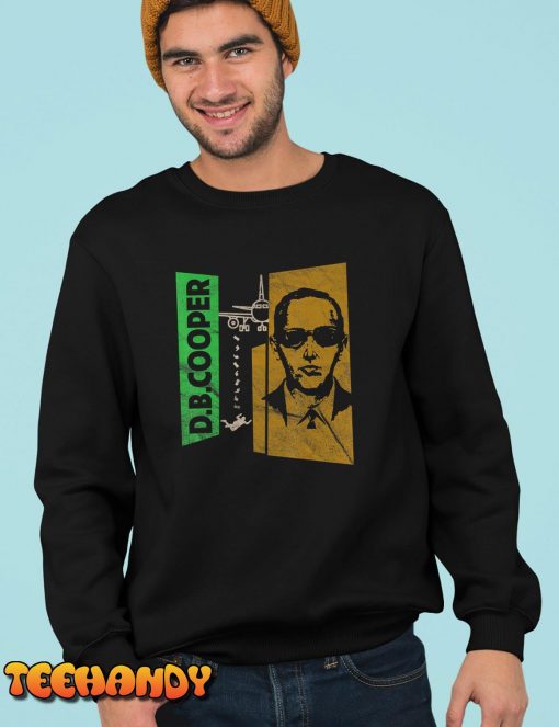 D.B. Cooper, Skyjacker, Hijack, Retro 60s Style Graphic T-Shirt