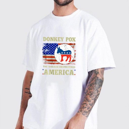 Donkey Pox The Disease Destroying America Back Print T-Shirt