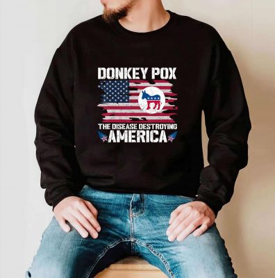 Donkey Pox The Disease Destroying America Funny Anti Biden T Shirt 1