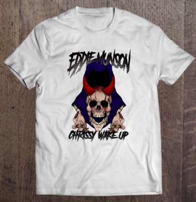 Eddie Munson Chrissy Wake Up Scary Artwork T Shirt 1