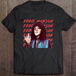 Eddie Munson Rock Man Stranger Things 4 Middle Finger T Shirt