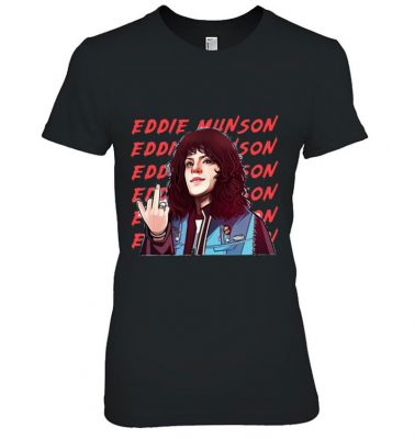 Eddie Munson Rock Man Stranger Things 4 Middle Finger T Shirt 2