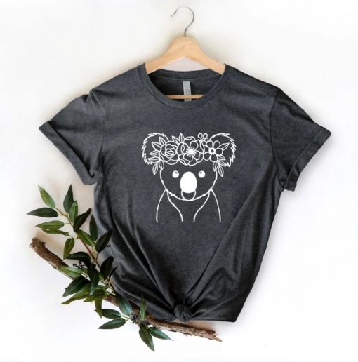 Floral Koala Shirt, Koala Lover Shirt, Cute Koala Shirt