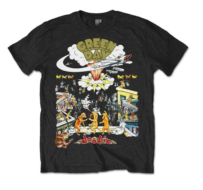 Green Day 1994 Dookie Live Tour Punk Rock Official T Shirt