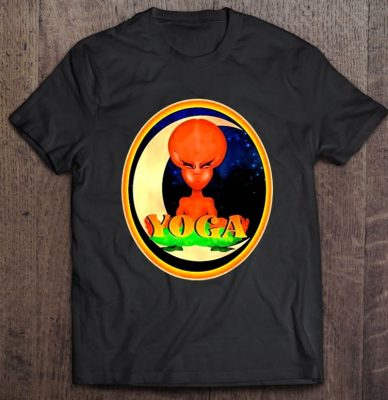 Halfmoon Alien Yoga Zen Meditation Class In Space Gift Shirt 2