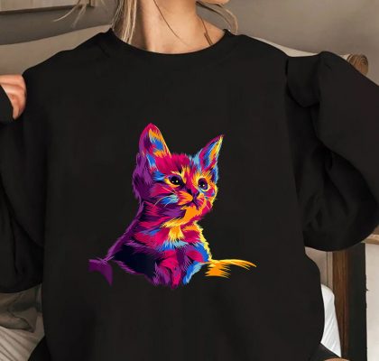 Kitten Colorful Art Gifts for Cat Lovers Cat Dad Cat Mom T Shirt 2