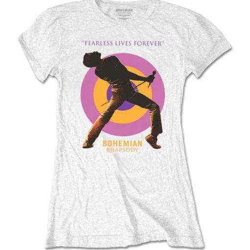 Ladies Queen Freddie Mercury Stage Pose Official T-Shirt