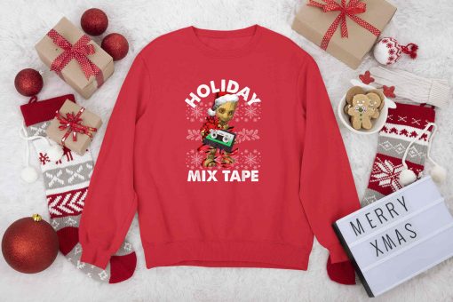 Marvel-Guardians Of The Galaxy Groot Mix Tape Christmas Classic T-Shirt