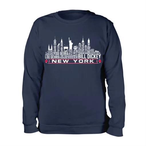 New York Y Baseball Team All Time Legends, New York City Skyline shirt