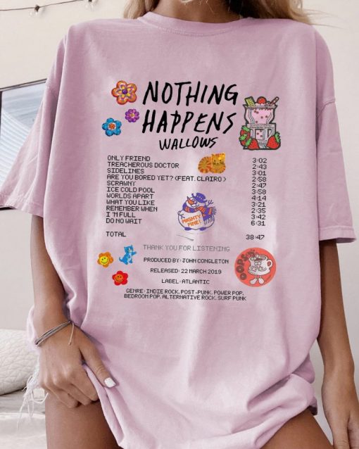 Nothing Happens Wallows Tracklist Unisex T Shirt