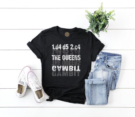 Queens Gambit Shirt with the Queens Gambit Opening Chess Long Sleeve T Shirt img1 M9