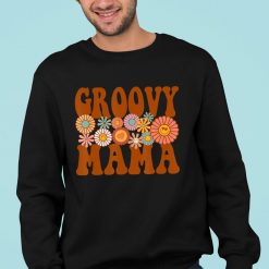 Retro Groovy Mama Matching Family 1st Birthday Party T-Shirt