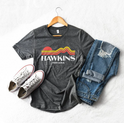 Retro Stranger Things Hawkins Indiana T-Shirt