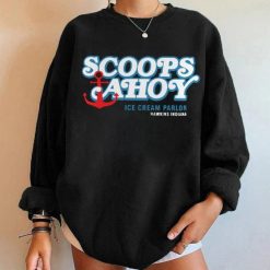 Scoops Ahoy Ice Cream Parlor Strange Things Hawkins Indiana T Shirt 2