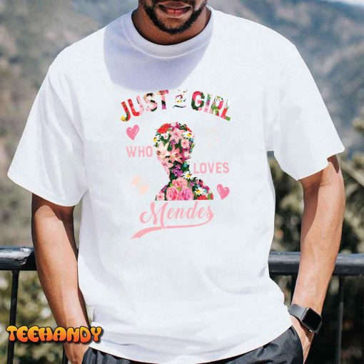 Shawn Mendes Shirt Jusa a girl who loves shawn floral gift seniorita T-shirt