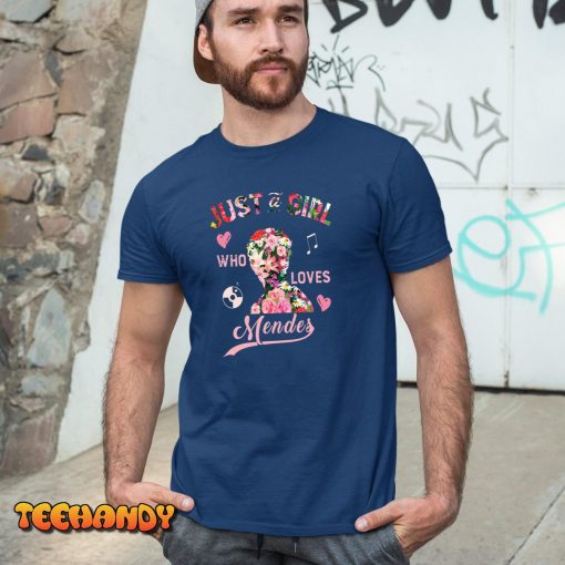 Shawn Mendes Shirt Jusa a girl who loves shawn floral gift seniorita T-shirt