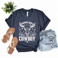 Simmer Down Cowboy T-Shirt Western Graphic Cowgirl Gift Rodeo Shirt