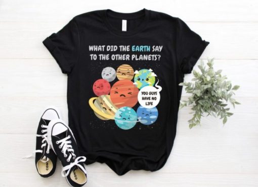 Solar System Planets Space Geeks T Shirt