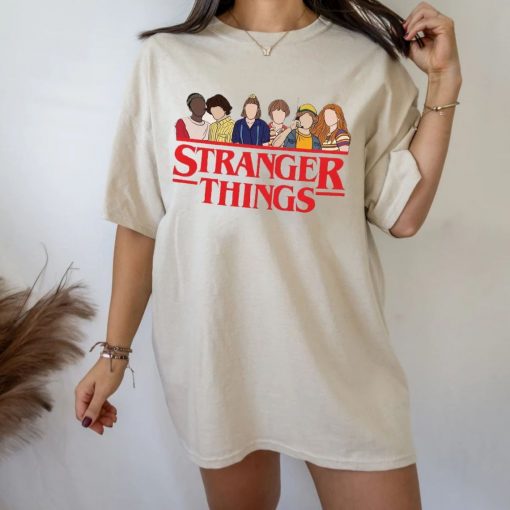 Stranger Things Characters Inspired Crewneck T Shirt