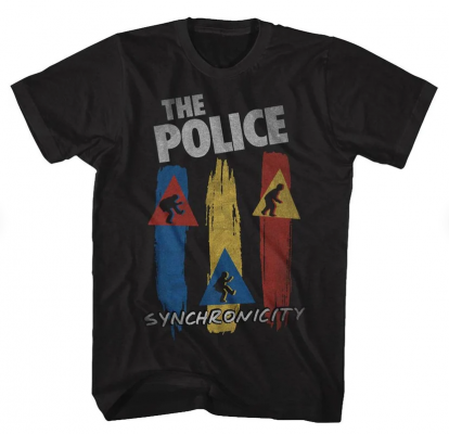 The Police Synchronicity Black Adult T-Shirt