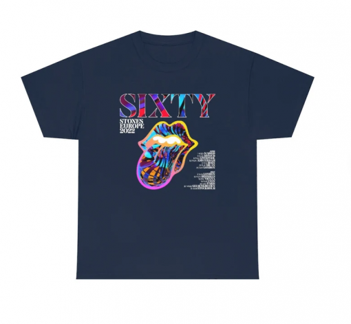 The Rolling Stones Sixty Stones Europe 2022 Tour Unisex shirt, The Rolling Stones Rock Band 60th Anniversary 1962-2022 Unisex T Shirt