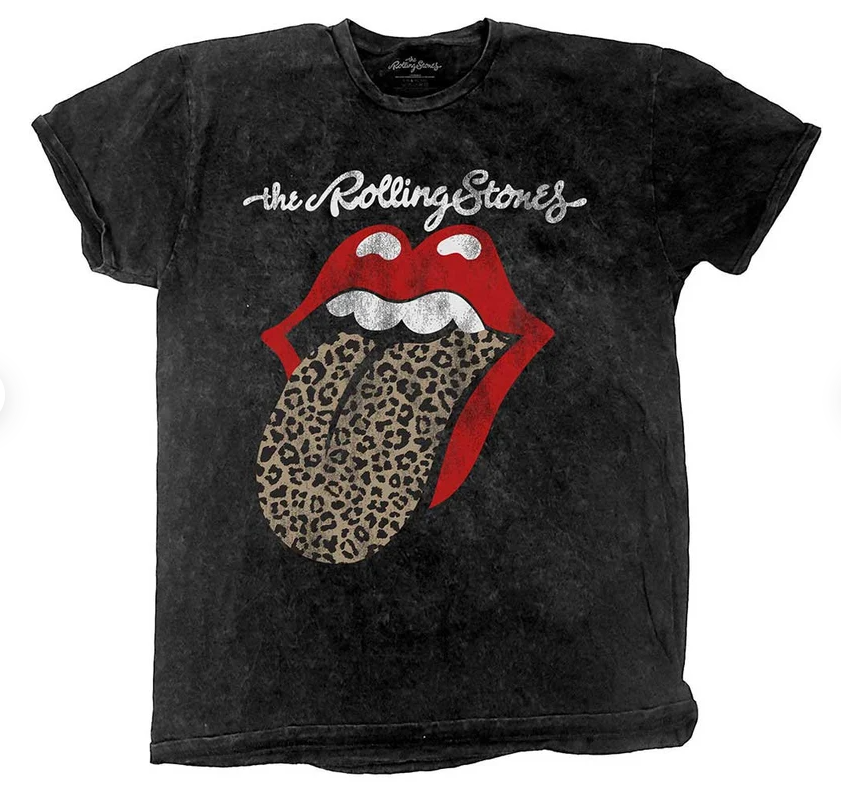 The Rolling Stones Unisex T Shirt Leopard Tongue