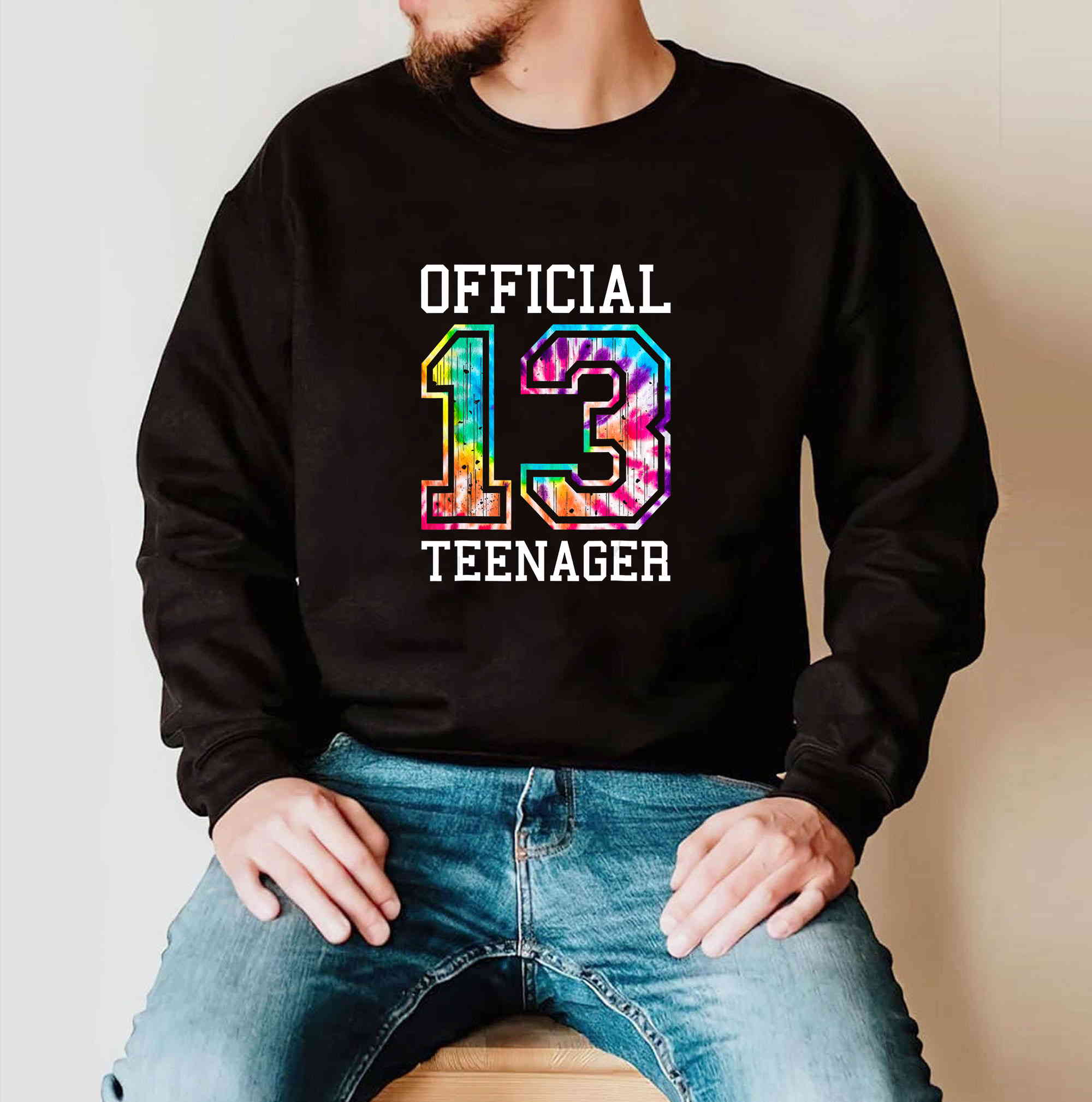 Tie Dye Official Teenager 13th Birthday Shirt For Girls Boys T Shirt 1