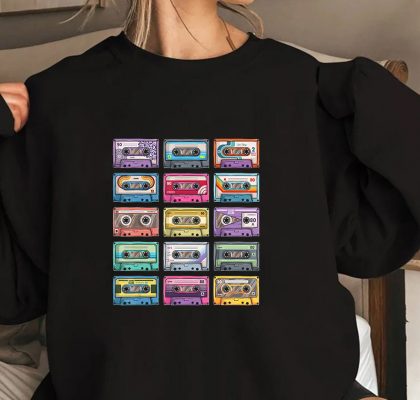 Vintage Cassette tapes Collection 80s 90s Music Mixtape T Shirt 3