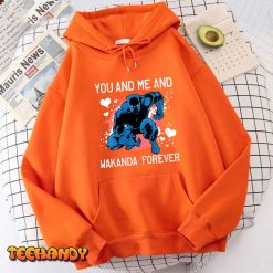 Womens Marvel Black Panther You Me Wakanda Forever Valentines Day V Neck T Shirt img3 t4