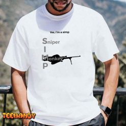 Yes I’m A Simp Sniper Monkey Funny Animal T-Shirt