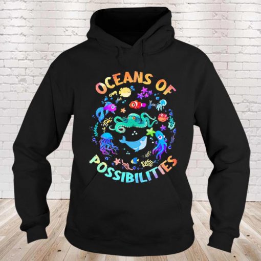 Cute oceans of possibilities summer reading sea creatures shirt