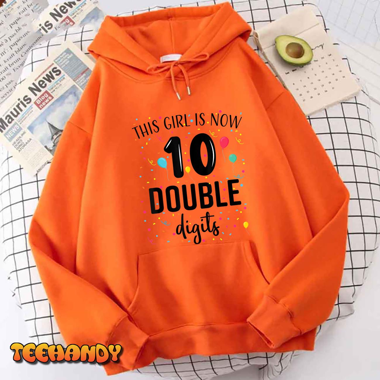 10 Years Birthday 10yr Boy Girl Double Digits 10th Birthday T-Shirt