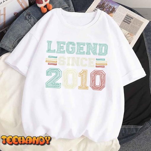 12 Years Old Legend Since 2010 12th Birthday T-Shirt