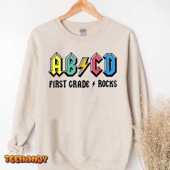 ABCD First Grade Rocks Back To School 1st Grade Teacher T Shirt img3 t3