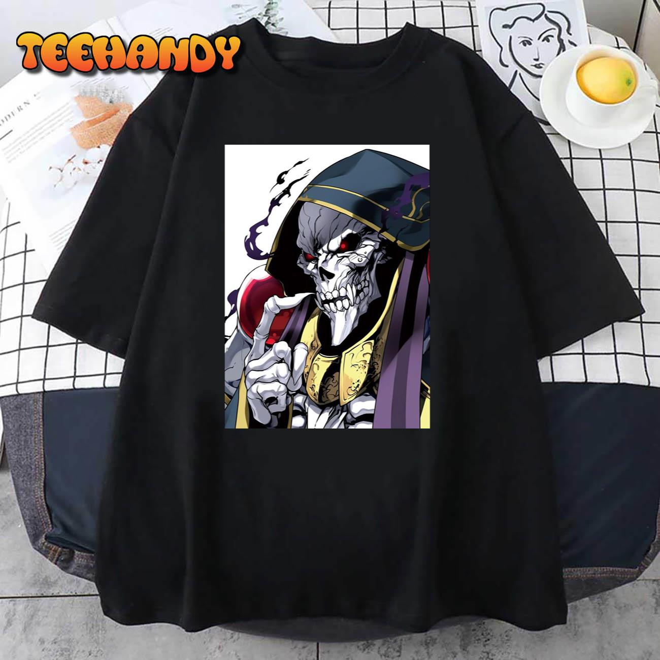 Anime Overlord Ainz Ooal Gown Men's Cotton T Shirt