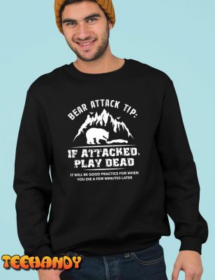 Bear Attack Tip Camping Hiking Outdoor Travel Funny Vintage T Shirt img3 C5